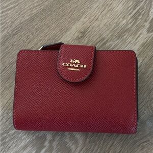 Coach Cherry Red Leather Wallet